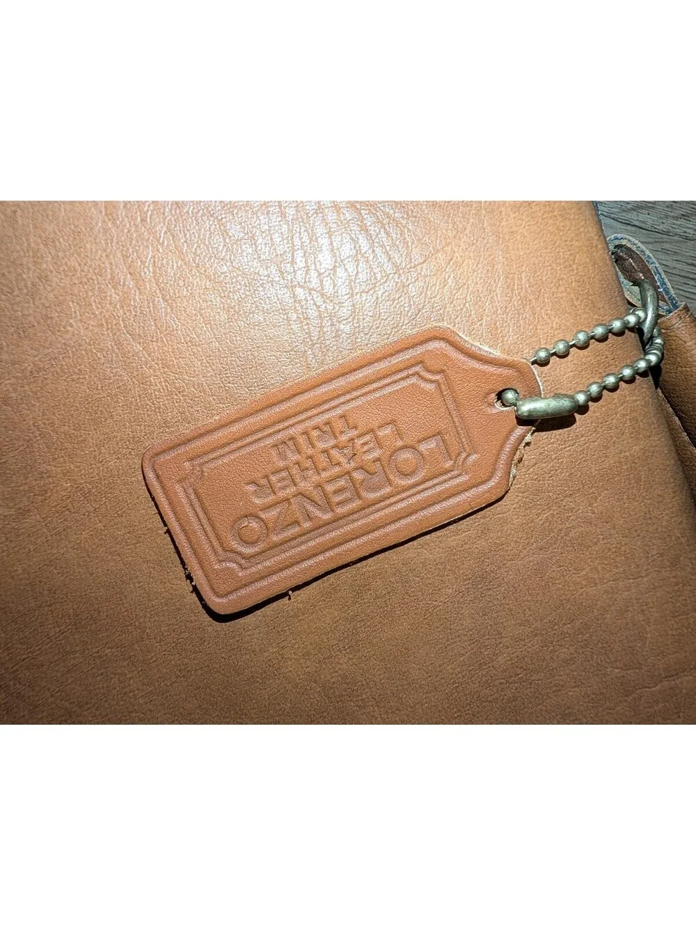 Lorenzo Leather Tan Leather Briefcase with Shoulder Strap